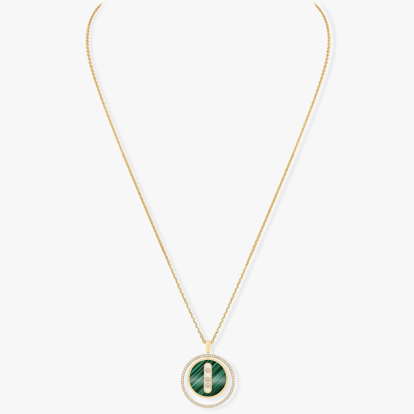 [LUXORA]Demo MOVE 3 DIAMOND MALACHITE GOLD DIAMOND NECKLACE