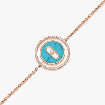 [LUXORA]Demo MOVE TURQUOISE PINK GOLD DIAMOND BRACELET