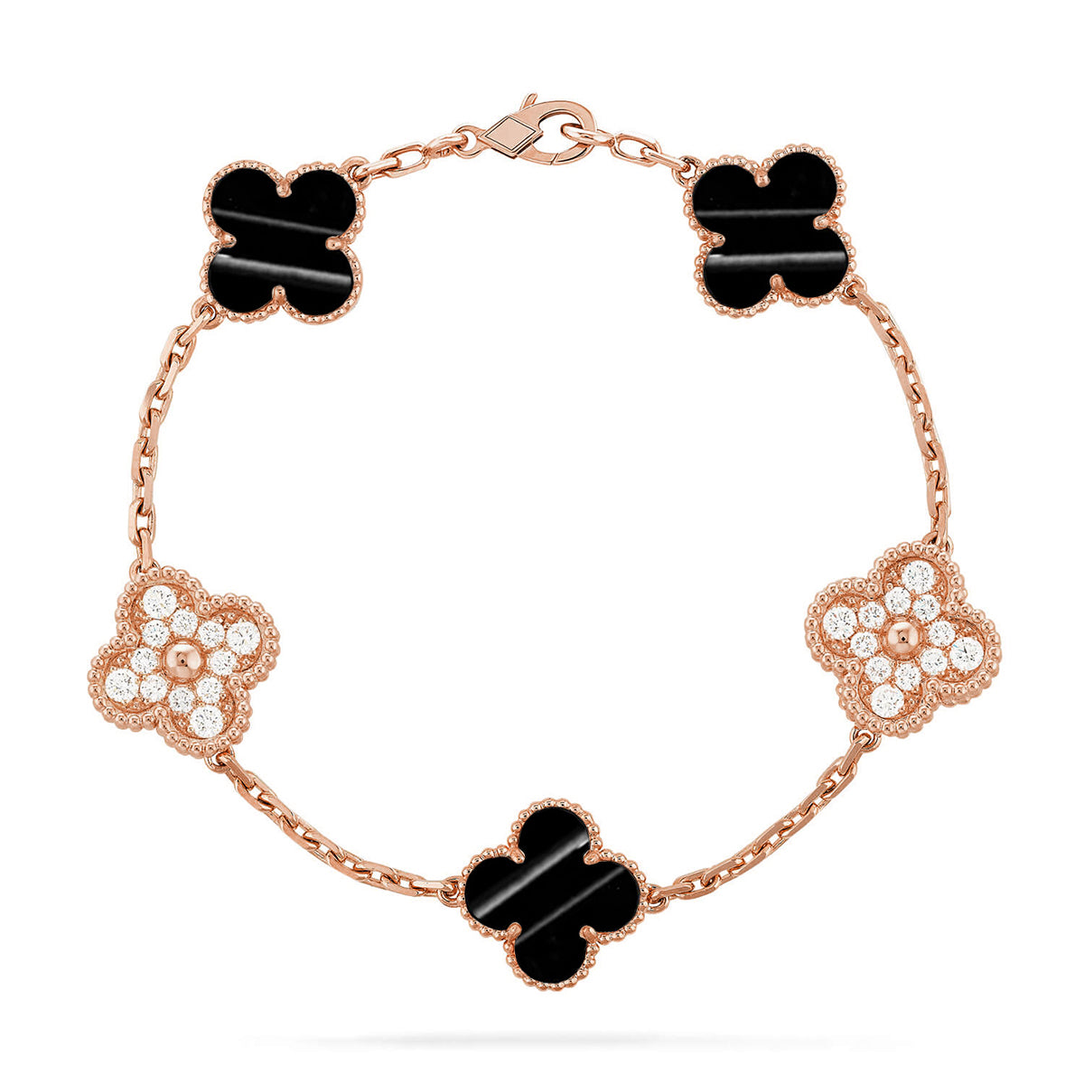 [LUXORA] CLOVER 5 MOTIF PULSAR STONE BRACELET COLLECTION