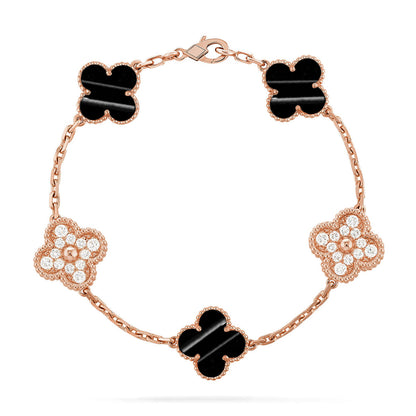 [LUXORA] CLOVER 5 MOTIF PULSAR STONE BRACELET COLLECTION