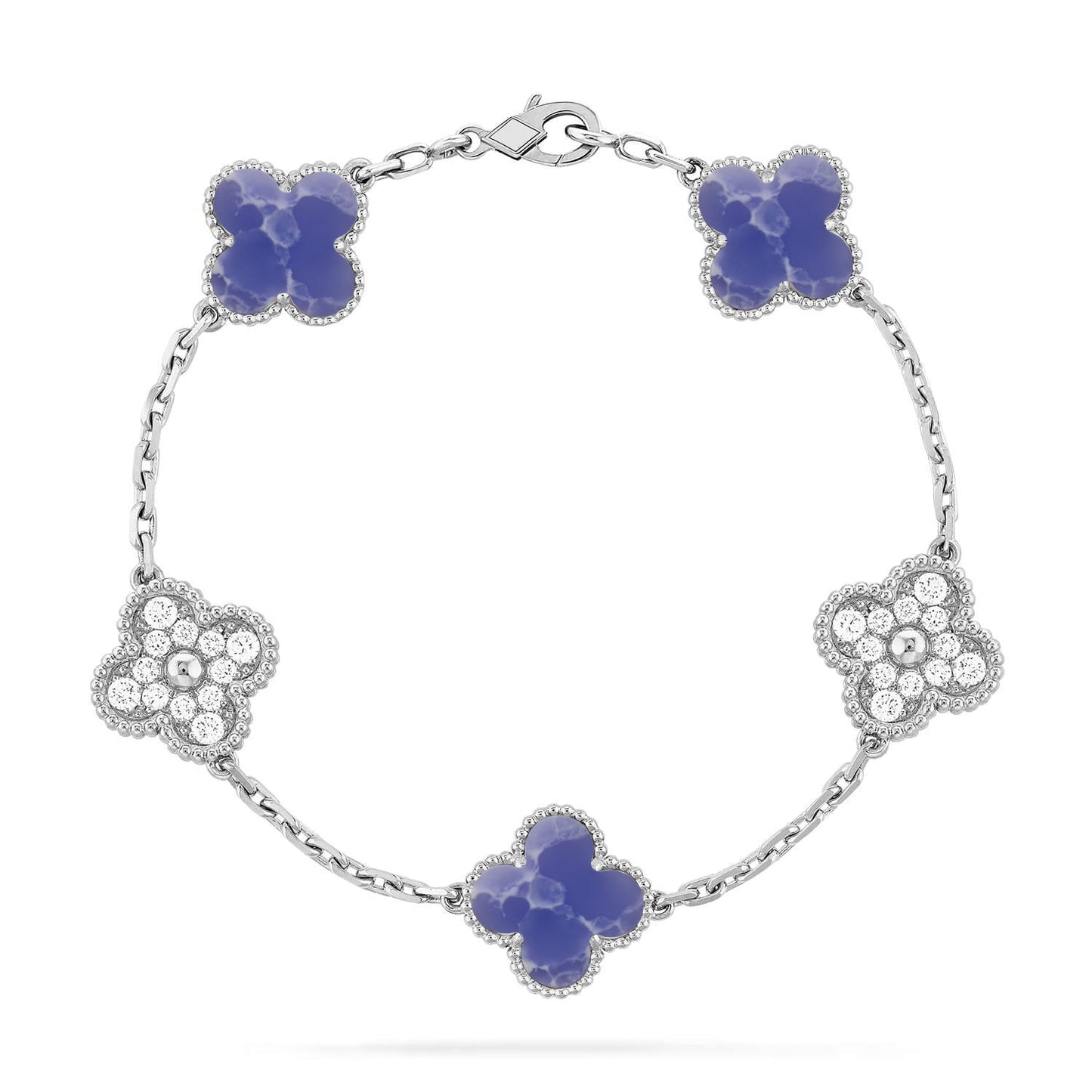 [LUXORA]CLOVER 5 MOTIF BLUE VEINS BRACELET COLLECTION