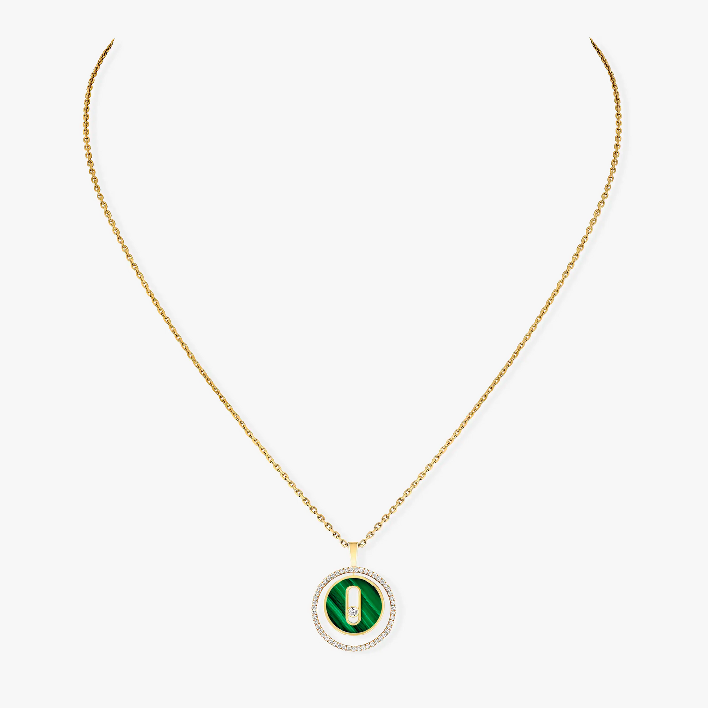 [LUXORA]Demo MOVE 1 DIAMOND MALACHITE GOLD DIAMOND NECKLACE