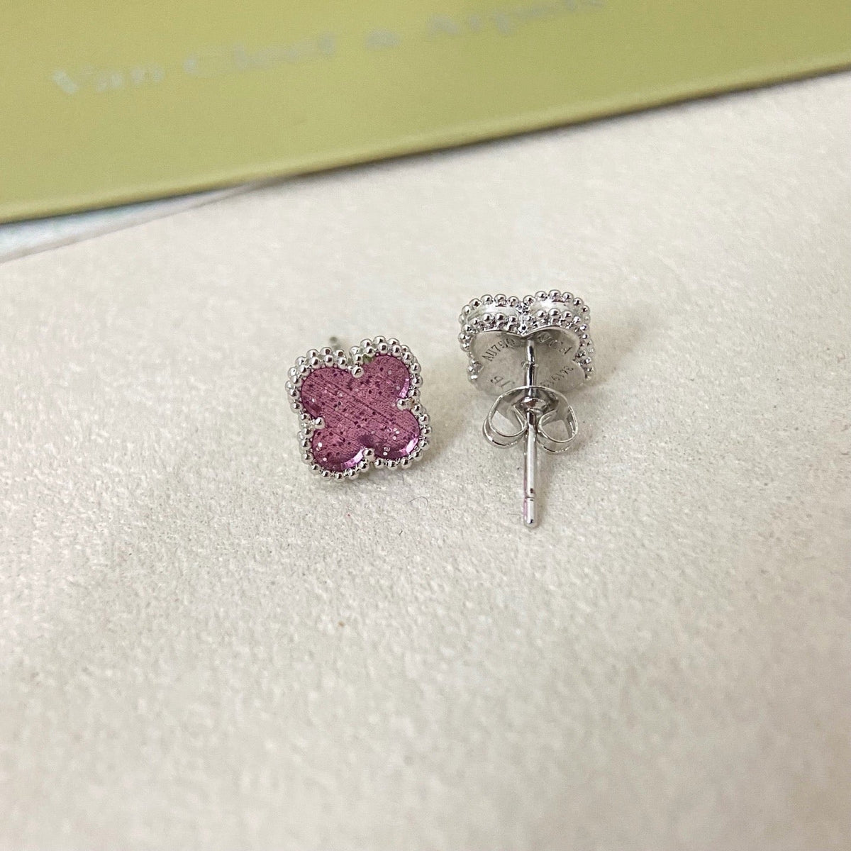 [⭐JeweliWhal]2026 NEW MINI CLOVER 1 MOTIF  BUBBLE PINK ENAMEL