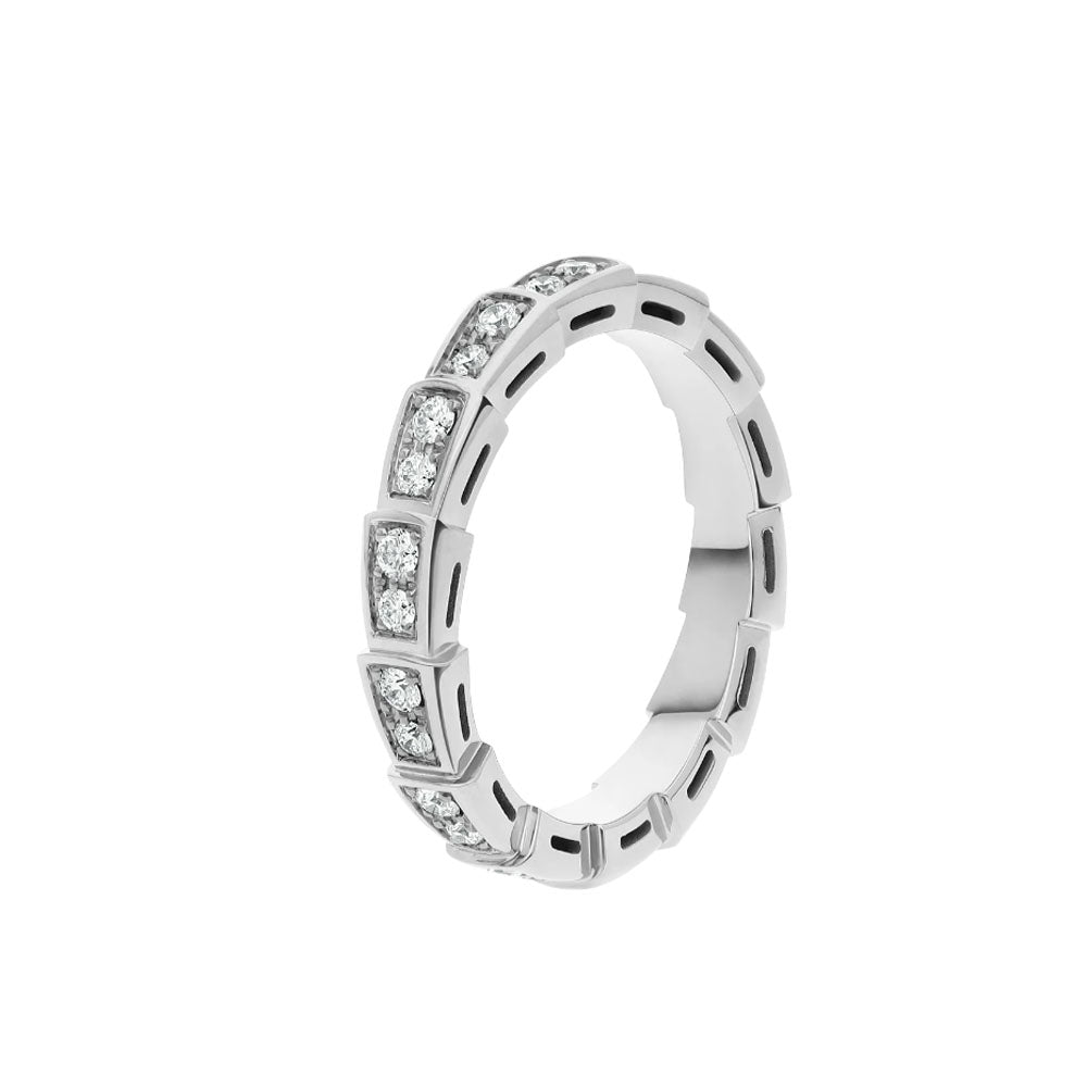 [LUXORA]SERPENTI RING SILVER DIAMOND PAVED 3MM