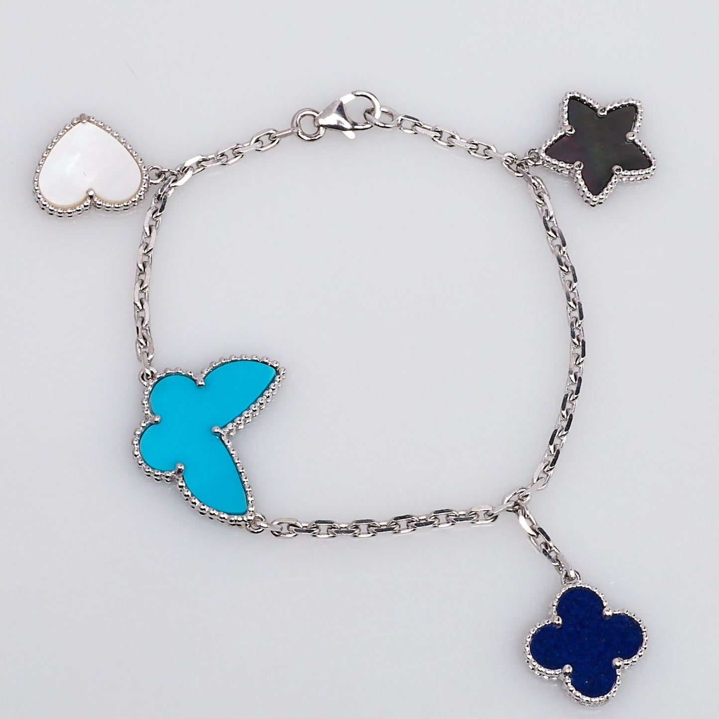 [LUXORA]LUCKY SPRING SILVER BRACELET 4 MOTIF