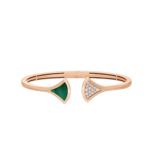 [LUXORA]DREAM ARMBAND OFFEN MALACHIT ROSÉGOLD