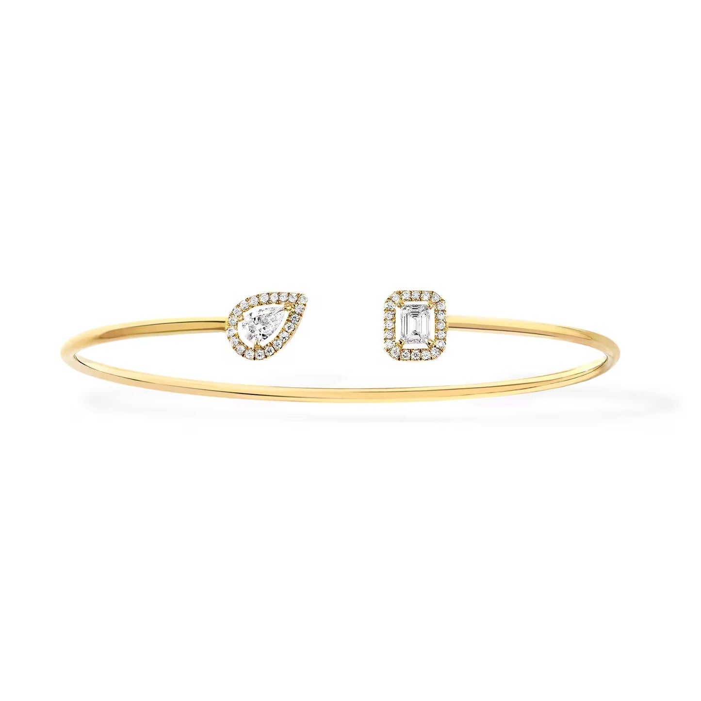 [LUXORA]JONC FLEX MY TWIN TOI & MOI SILVER DIAMOND BRACELET