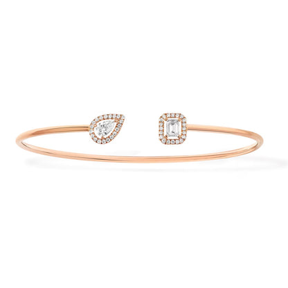 [LUXORA]JONC FLEX MY TWIN TOI & MOI SILVER DIAMOND BRACELET