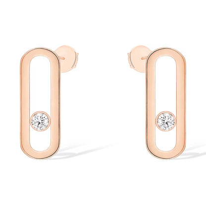 [LUXORA]MOVE UNO SMALL 1 DIAMOND EARRINGS