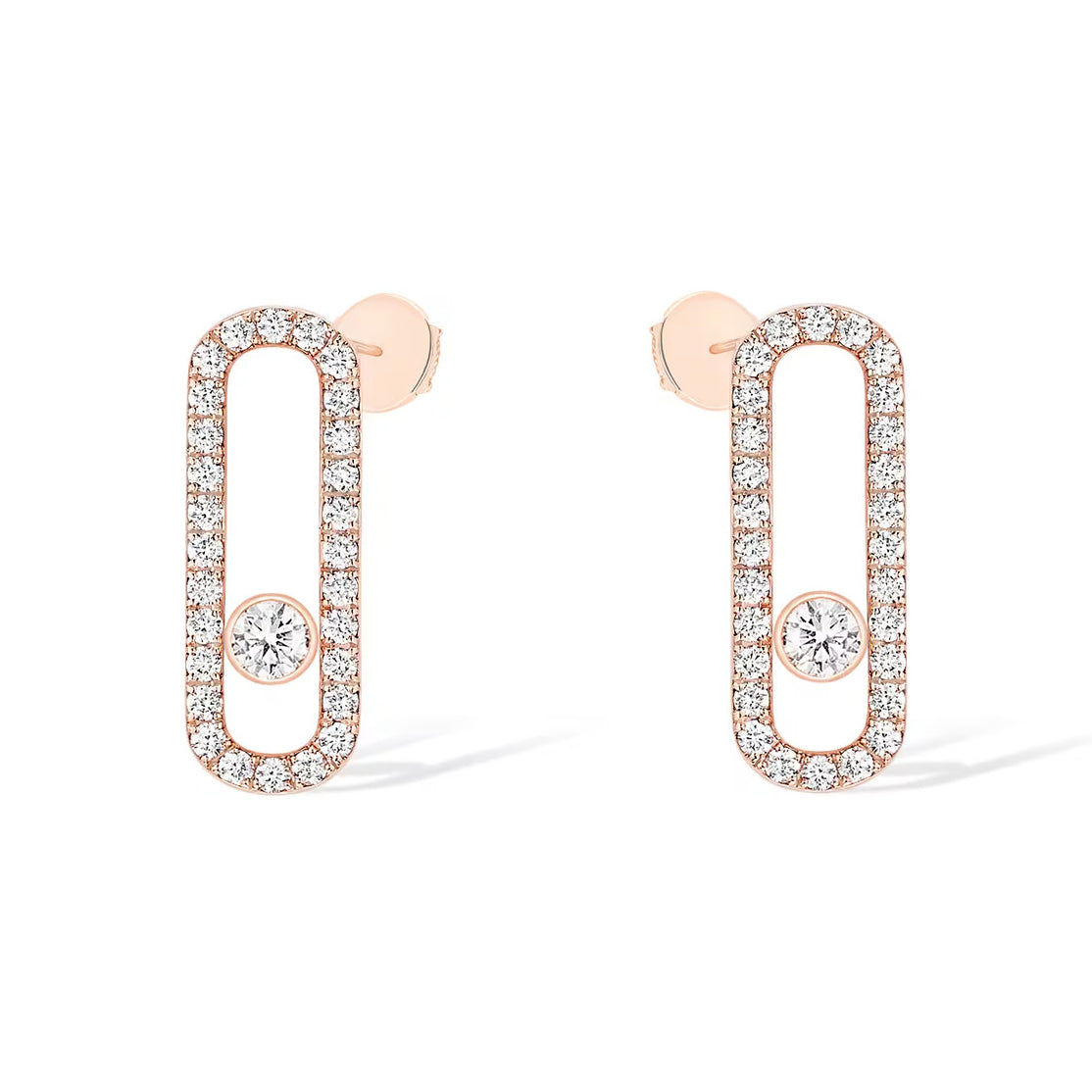 [LUXORA]MOVE UNO STUD DIAMOND PAVED EARRINGS