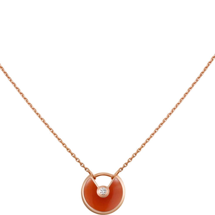 [LUXORA]AMULETTE GOLD CARNELIAN ONYX NECKLACE