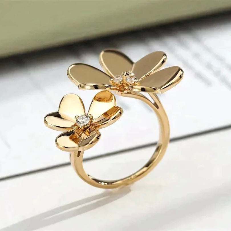 [LUXORA]CLOVER COMOS GOLD DIAMOND RING