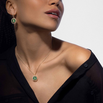 [LUXORA]Demo MOVE 1 DIAMOND MALACHITE GOLD DIAMOND NECKLACE