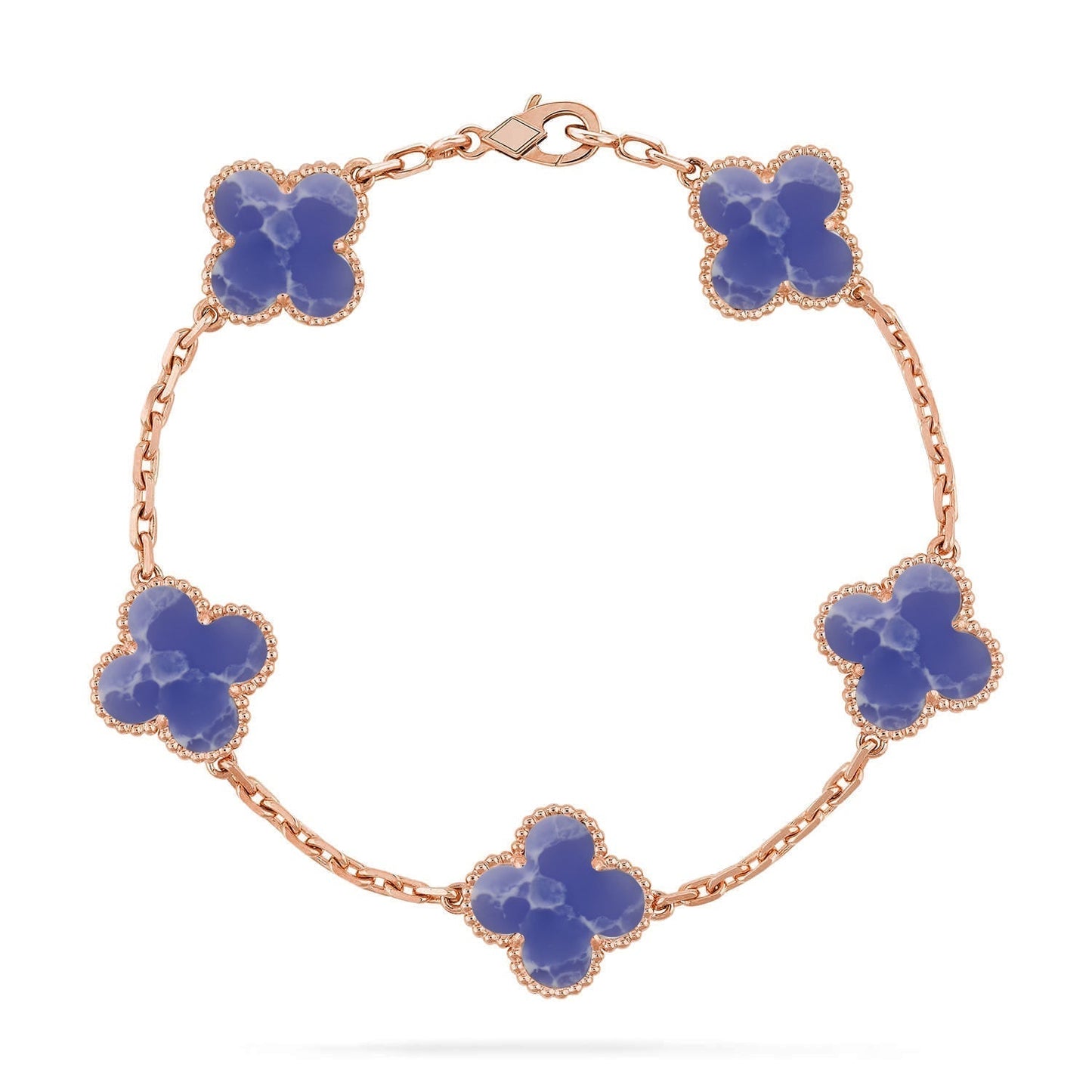 [LUXORA]CLOVER 5 MOTIF BLUE VEINS BRACELET COLLECTION