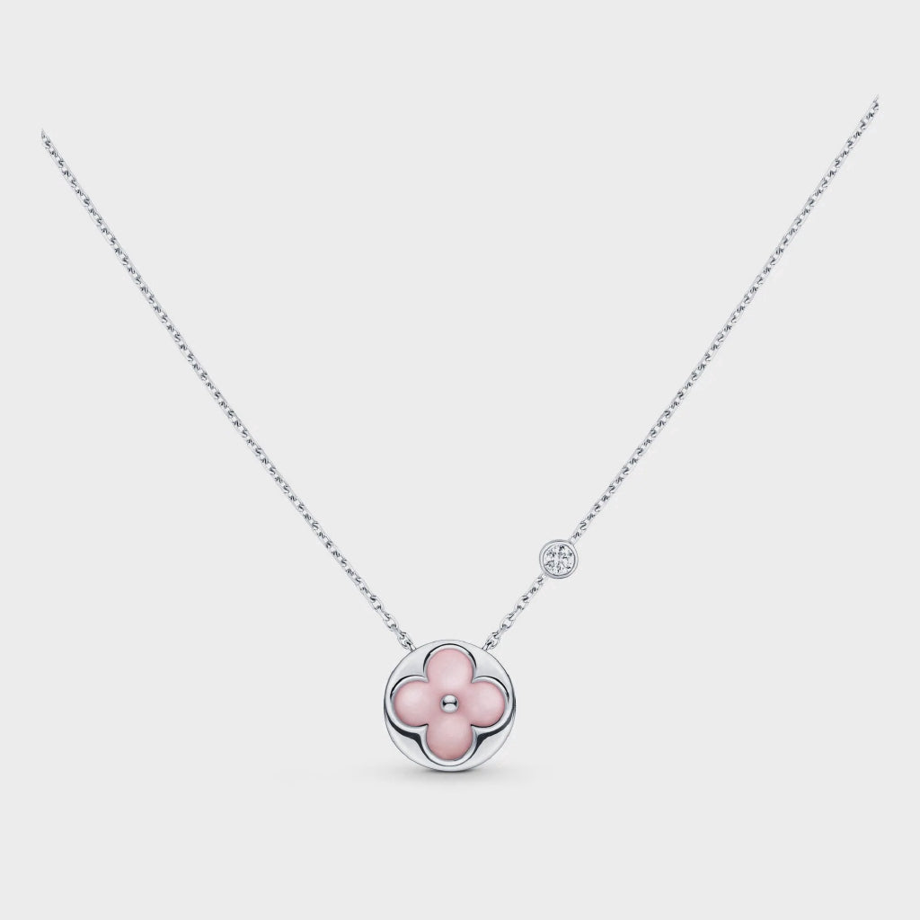 [LUXORA]SUN MOTIF PINK MOP SILVER BRACELET