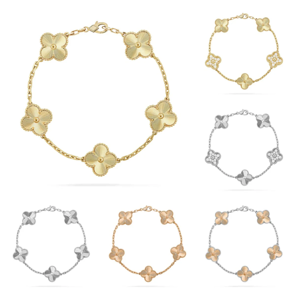 [LUXORA] CLOVER 5 MOTIF LASER BRACELET COLLECTION