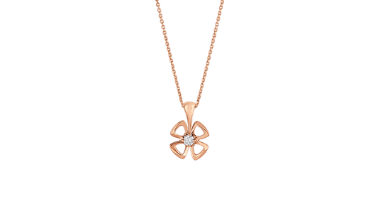 [LUXORA]FIOREVER-HALSKETTE MIT DIAMANTEN IN DER MITTE