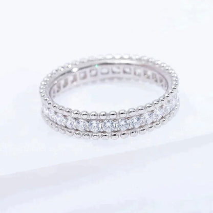 [LUXORA]PERLEE DIAMOND SILVER RING