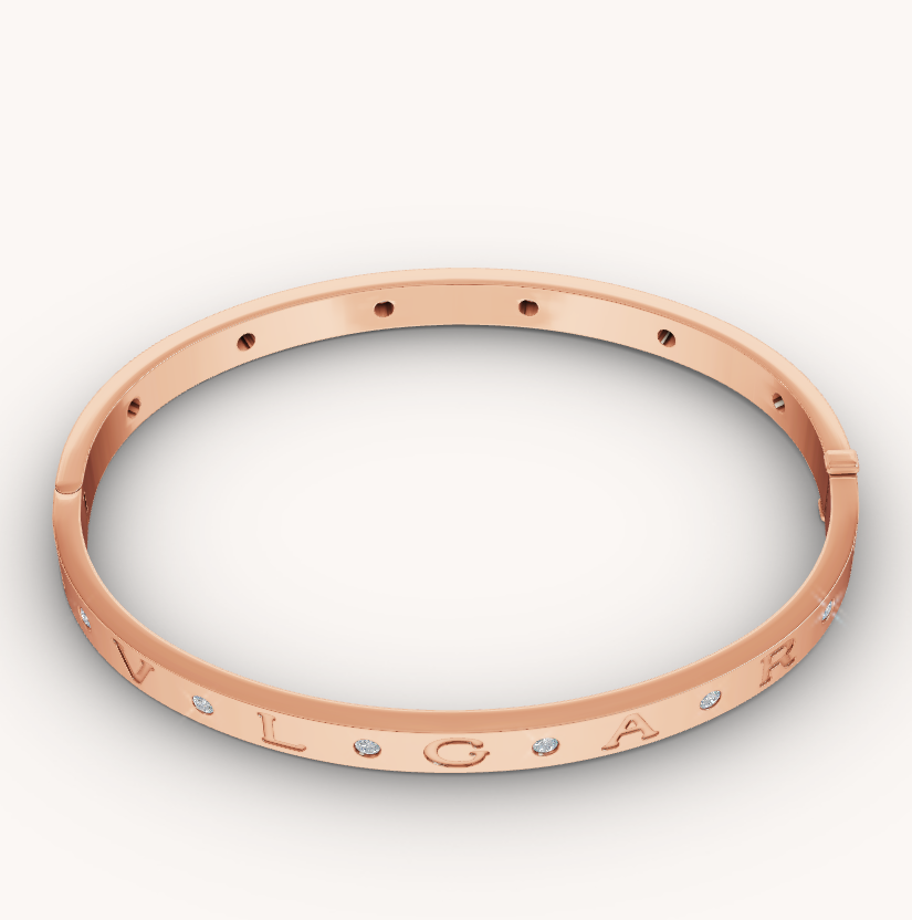 [LUXORA]ZERO 1 PINK GOLD 12 DIAMONDS BRACELET