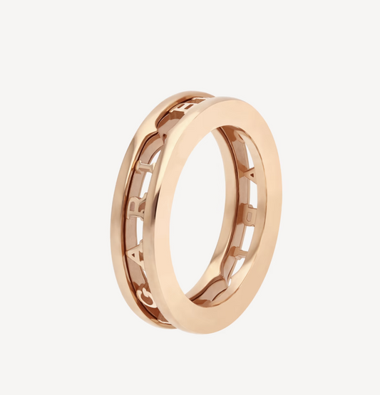 [LUXORA]ZERO 1 ONE-BAND WITH OPENWORK LOGO SPIRAL RING