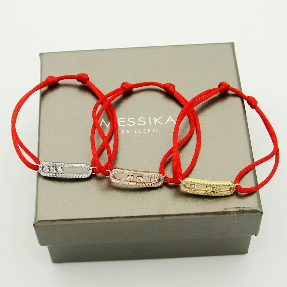 [LUXORA]Messika Care(s) pink cord pavé bracelet
