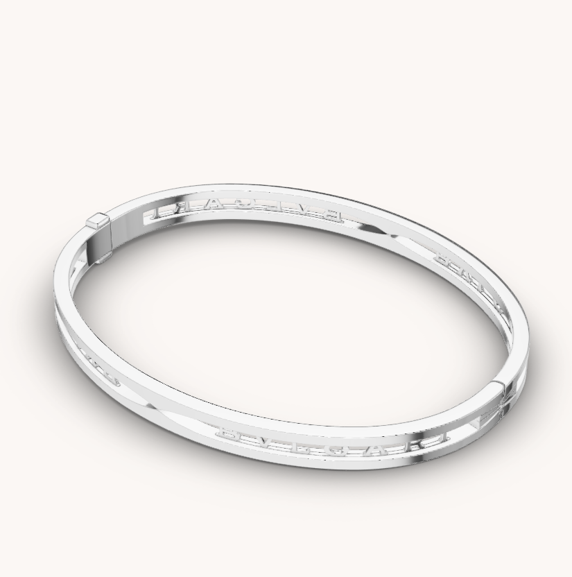 [LUXORA]ZERO 1 SPIRAL LOGO SILVER BRACELET