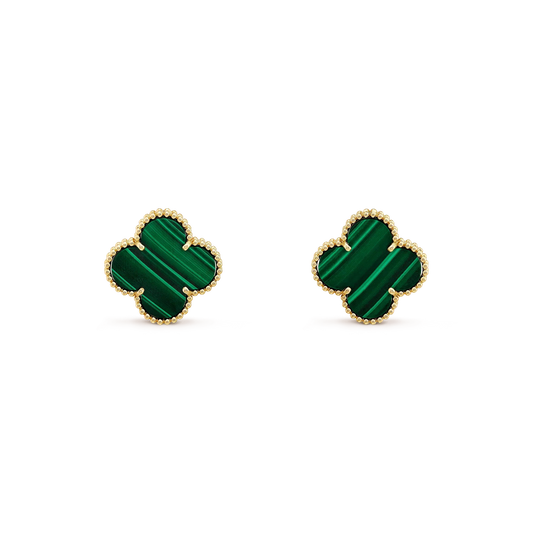 [LUXORA]CLOVER MINI 9.5MM MALACHIT OHRRINGE