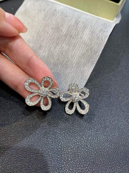 [LUXORA]FLOWERLACE EARRINGS FULL DIAMONDS