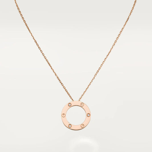 [LUXORA]LOVE NECKLACE 16MM 3 DIAMONDS