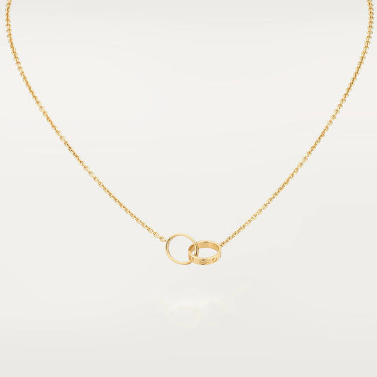 [LUXORA]LOVE NECKLACE DOUBLE RING GOLD