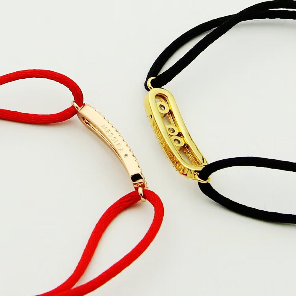 [LUXORA]Messika Care(s) pink cord pavé bracelet
