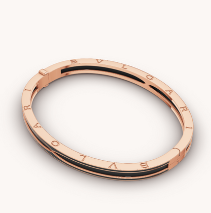[LUXORA]ZERO 1 PINK GOLD WITH MATTE BLACK CERAMIC BRACELET