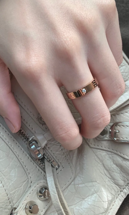 [LUXORA]LOVE RING 4MM 1 DIAMOND