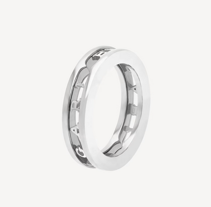 [LUXORA]ZERO 1 ONE-BAND WITH OPENWORK LOGO SPIRAL RING