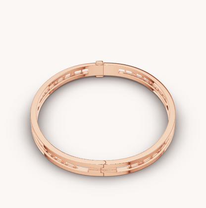 [LUXORA]ZERO 1 SPIRAL LOGO PINK GOLD BRACELET