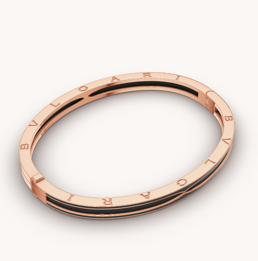 [LUXORA]ZERO 1 PINK GOLD WITH MATTE BLACK CERAMIC BRACELET