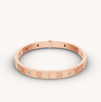[LUXORA]ZERO 1 PINK GOLD 12 DIAMONDS BRACELET