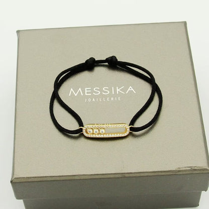 [LUXORA]Messika Care(s) pink cord pavé bracelet