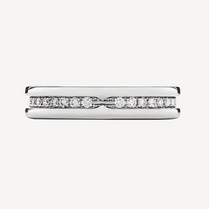 [LUXORA]ZERO 1 ONE-BAND PAVED DIAMONDS ON THE SPIRAL RING