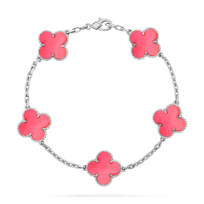 [LUXORA] CLOVER 5 MOTIFS  PINK MOP BRACELET COLLECTION