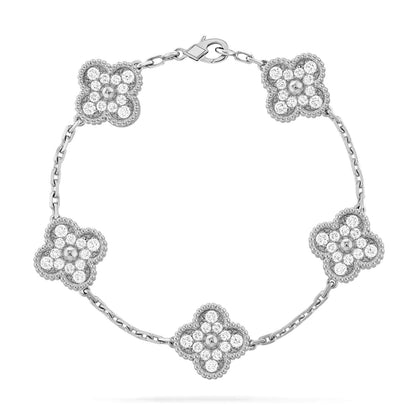[LUXORA] CLOVER 5 MOTIF FULL DIAMOND BRACELET COLLECTION