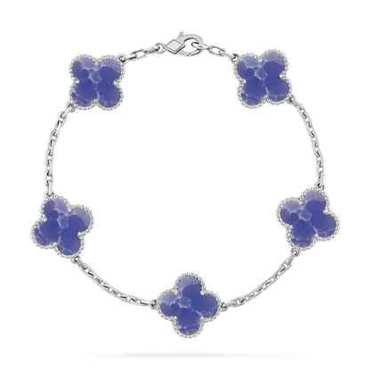 [LUXORA]CLOVER 5 MOTIF BLUE VEINS BRACELET COLLECTION