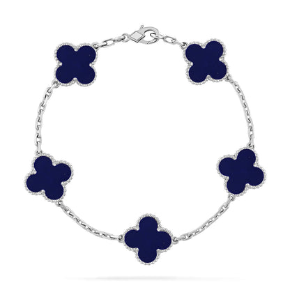 [LUXORA]CLOVER 5 MOTIF LAPIS LAZULI BRACELET COLLECTION