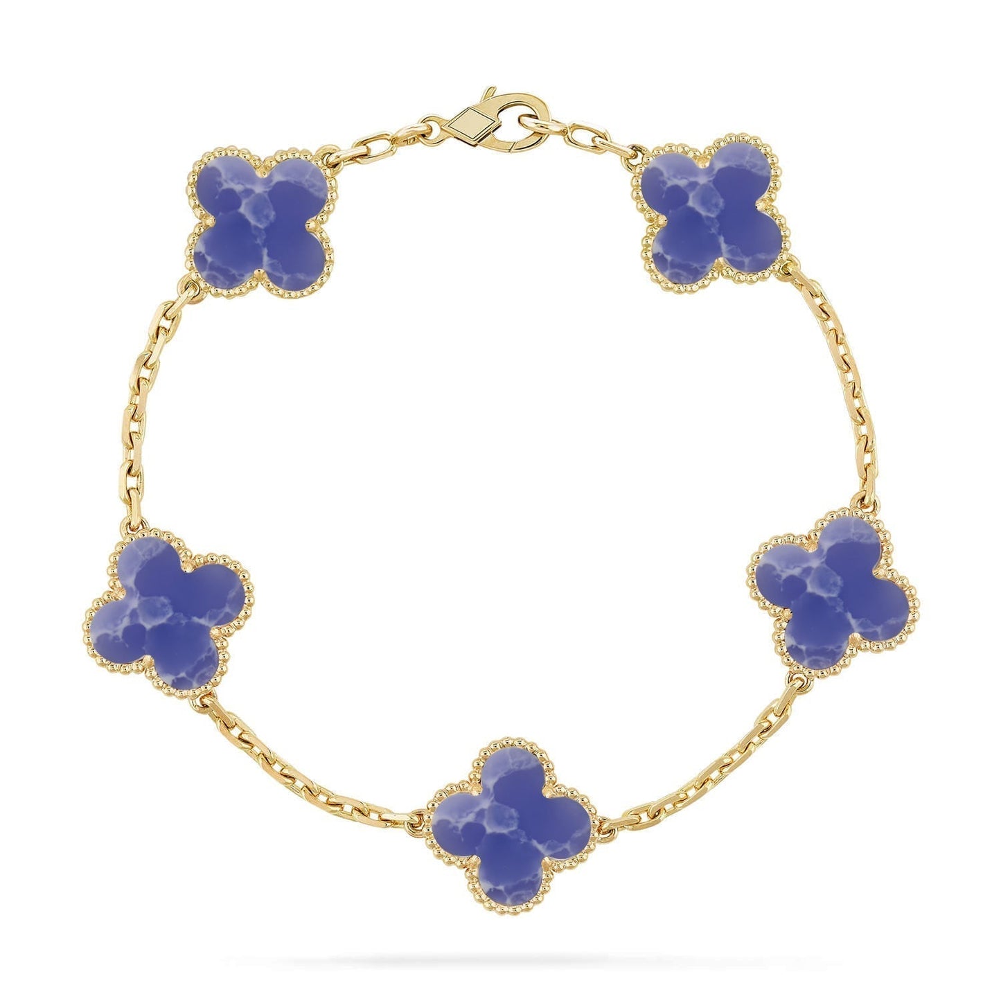 [LUXORA]CLOVER 5 MOTIF BLUE VEINS BRACELET COLLECTION