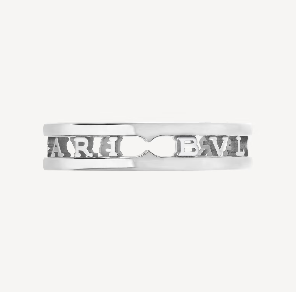 [LUXORA]ZERO 1 ONE-BAND WITH OPENWORK LOGO SPIRAL RING