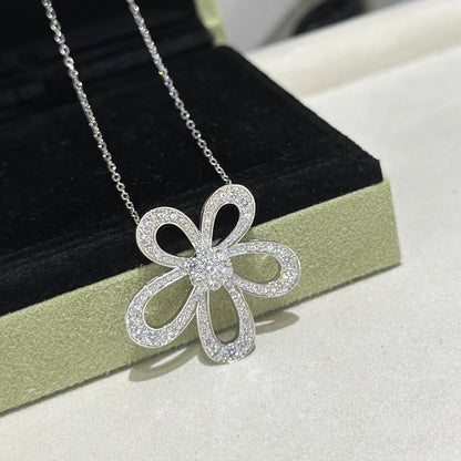 [LUXORA]FLOWERLACE NECKLACE FULL DIAMONDS
