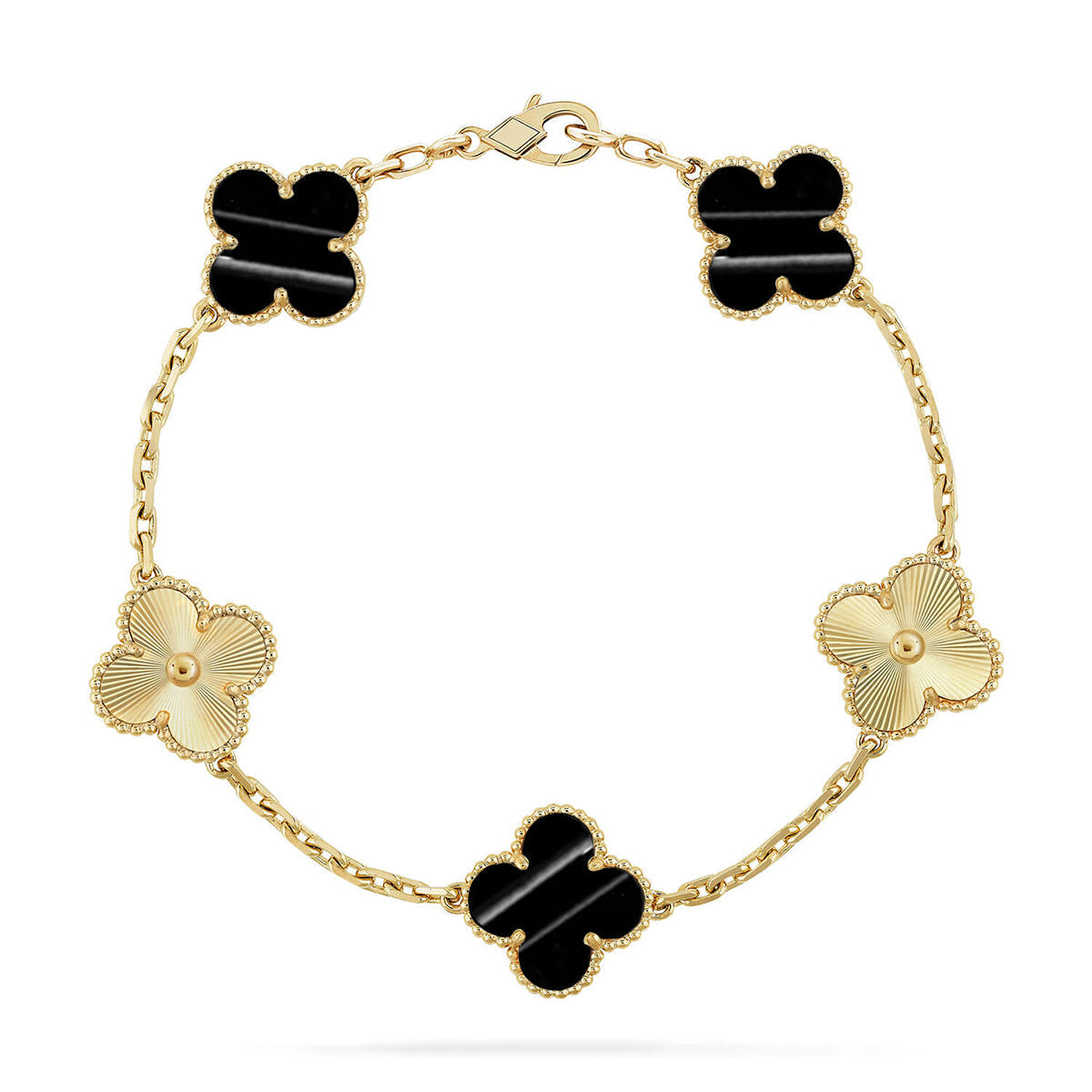 [LUXORA] CLOVER 5 MOTIF PULSAR STONE BRACELET COLLECTION