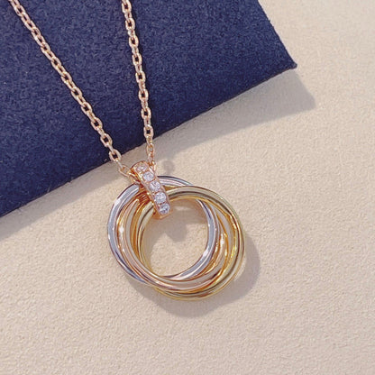 [LUXORA]TRINITY NECKLACE GOLD  DIAMONDS