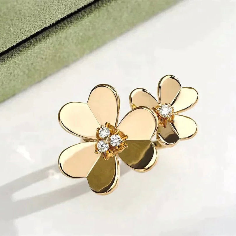 [LUXORA]CLOVER COMOS GOLD DIAMOND RING