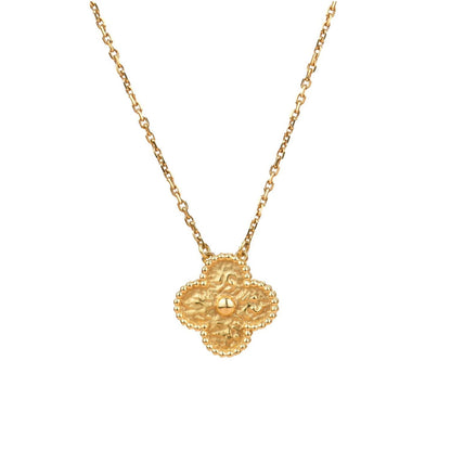 [LUXORA]CLOVER 15MM  BRONZING NECKLACE